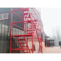 香蕉式安全爬梯批发「合新建筑」梯笼|楼梯立杆厂家@湖北武汉