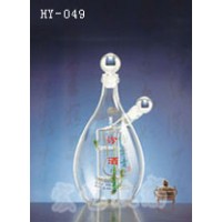 江西玻璃工艺酒瓶企业/宏艺玻璃制品公司厂家订制空心造型酒瓶